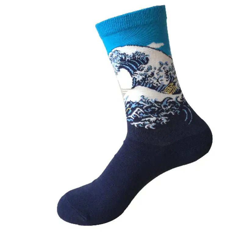 Cozy Knit Socks Featuring Vintage Artwork by Famous Artists - Cosparty
