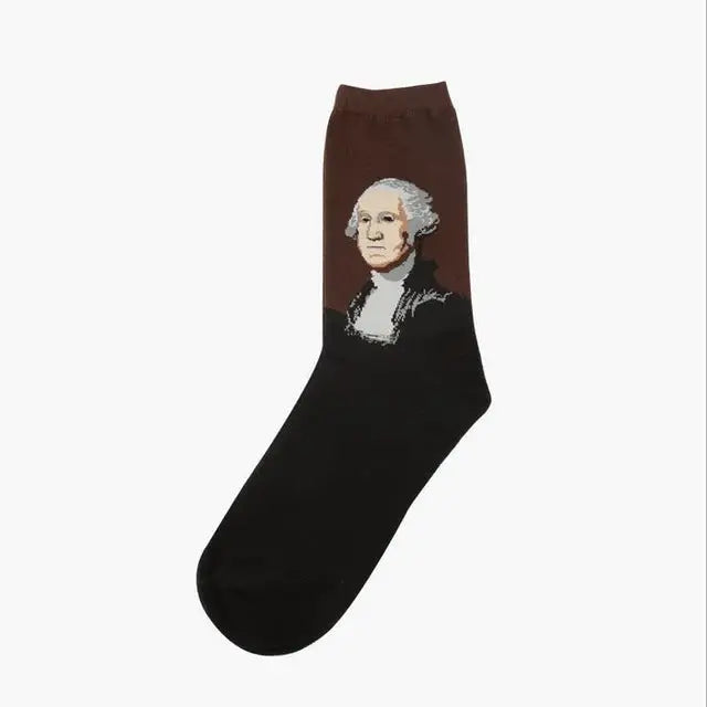 pablo picasso van gogh artist socks unisex paintings watercolor artwork classic contemporary antique vintage art by Cosparty
