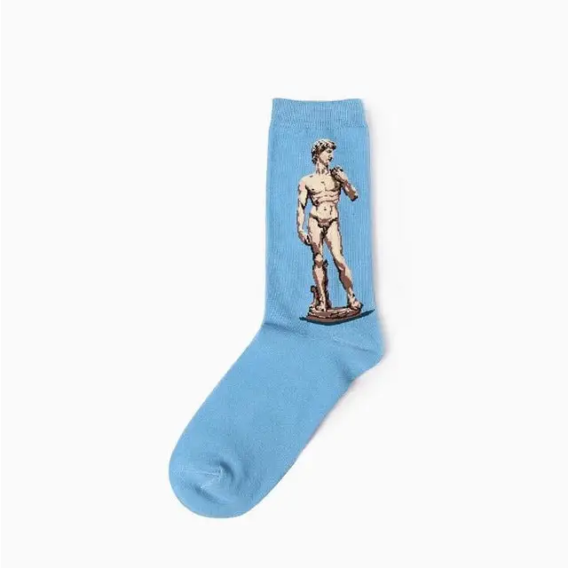 pablo picasso van gogh artist socks unisex paintings watercolor artwork classic contemporary antique vintage art by Cosparty