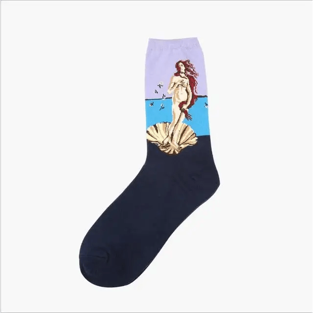 Cozy Knit Socks Featuring Vintage Artwork by Famous Artists - Cosparty