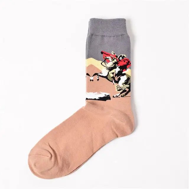 Cozy Knit Socks Featuring Vintage Artwork by Famous Artists - Cosparty