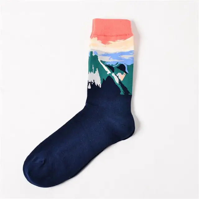 Cozy Knit Socks Featuring Vintage Artwork by Famous Artists - Socks