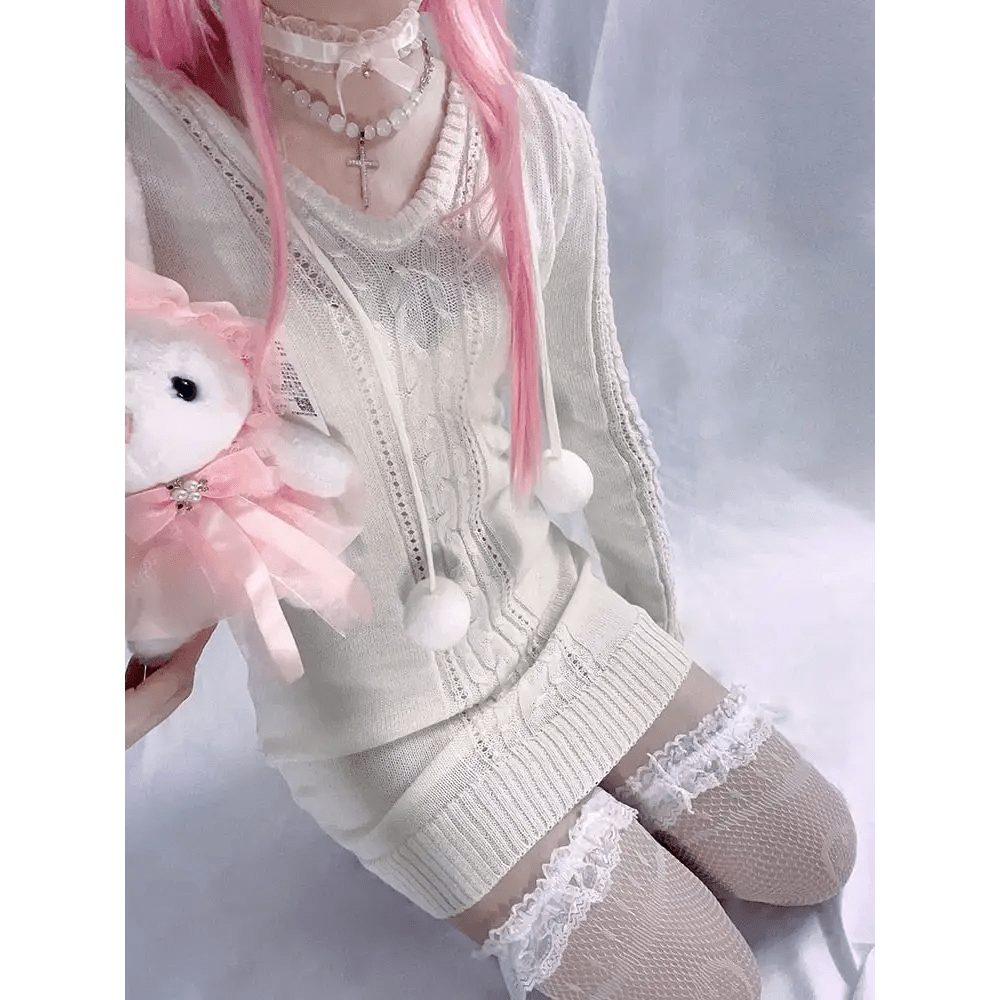 Cozy Knit Sweater Dress for Stylish Comfort Year - Round - Cosparty