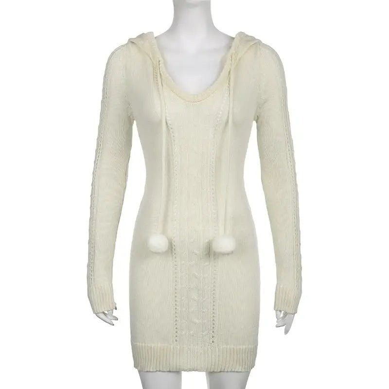 Cozy Knit Sweater Dress for Stylish Comfort Year - Round - Cosparty