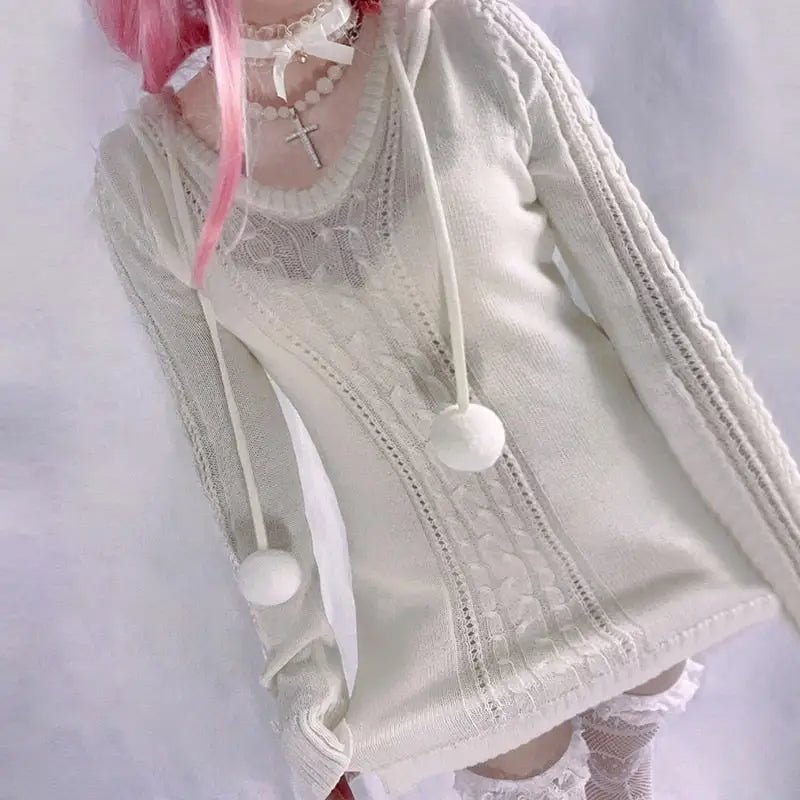 Cozy Knit Sweater Dress for Stylish Comfort Year - Round - Cosparty