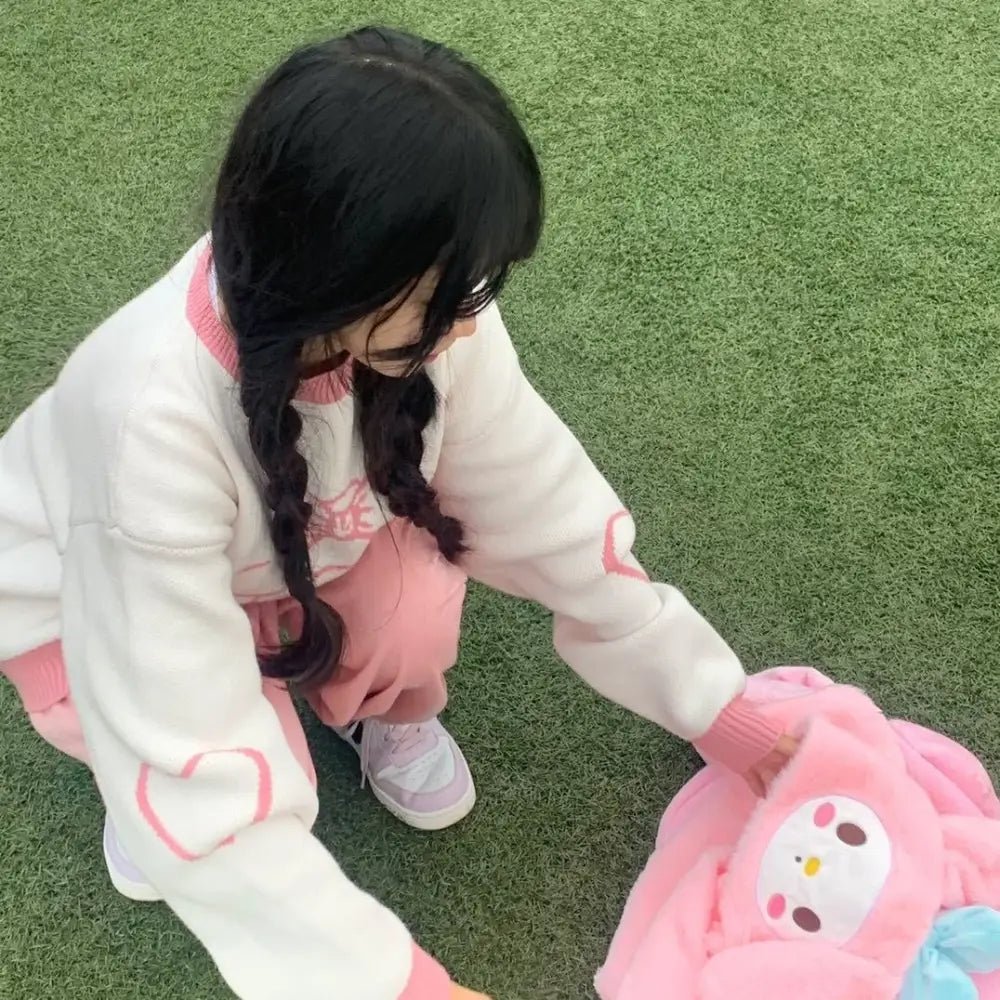 Cozy Melo and Cinna Knit Pullovers Featuring My Melody and Cinnamoroll - Cosparty