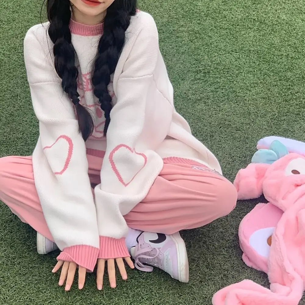 Cozy Melo and Cinna Knit Pullovers Featuring My Melody and Cinnamoroll - Cosparty