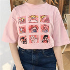 Cozy Retro Magical Girls T-Shirt with Pastel Aesthetic - Shirt