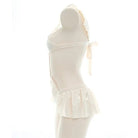 Cream - Colored Harness Lingerie Set for Kawaii and Kinky Fashion - Cosparty