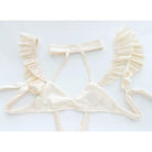 Cream-Colored Harness Lingerie Set for Kawaii and Kinky Fashion - lingerie