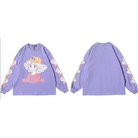 Creamy Mami Pastel Goth Long Sleeve Pullover Sweater - Cosparty