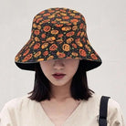 Creepy Cute Jack - o - Lantern Pumpkin Bucket Hat for Halloween Kawaii Style - Cosparty