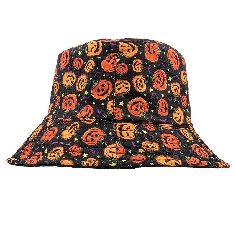 Creepy Cute Jack - o - Lantern Pumpkin Bucket Hat for Halloween Kawaii Style - Cosparty