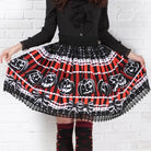 Creepy Cute Jack-o-Lantern Pumpkin Skirt for Year-Round Wear - S - Skirts