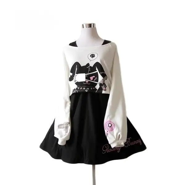 Creepy Cute Long Sleeve Bunny Dress for Shoulder 37 - 40 Sizes - Cosparty