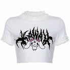 Creepy Cute Pastel Goth Manga Inspired Crop Top - top