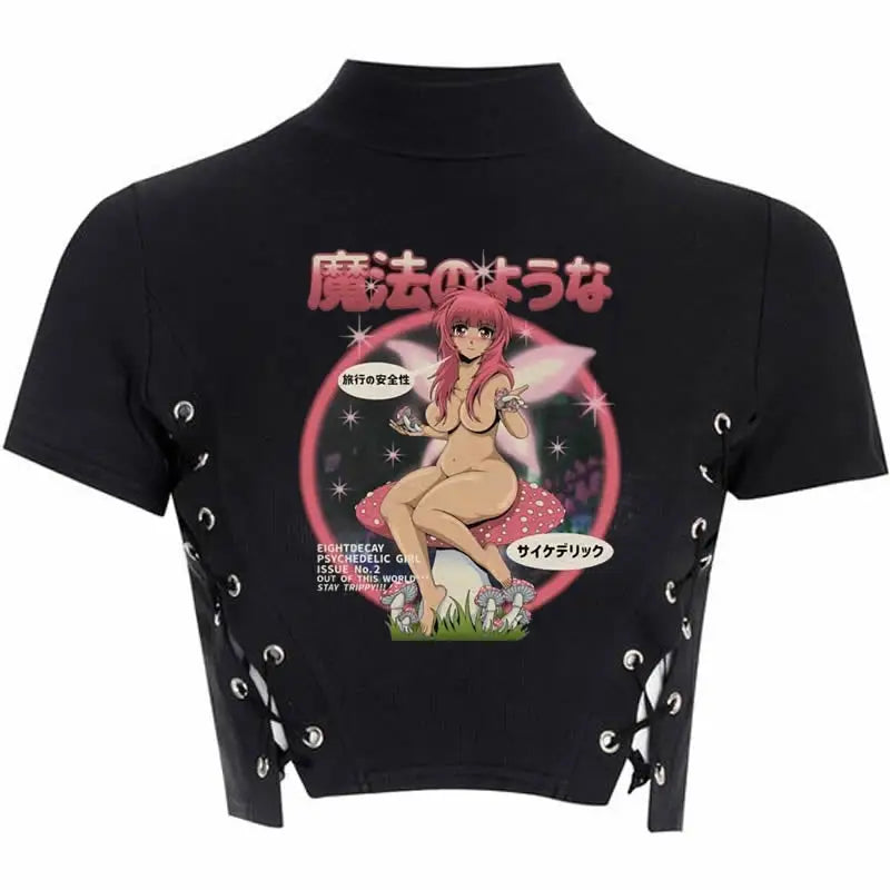 Manga Succubus Crop Top - Fairy Girl / S - anime, anime girl, girls, crop, crop shirt