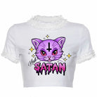 Creepy Cute Pastel Goth Manga Inspired Crop Top - top