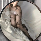 Creepy Cute Skull and Crossbone Fishnet Tights for Halloween - Cosparty