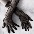 Creepy Cute Spider Web Fishnet Gloves for Gothic Styling - accessories