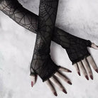 Creepy Cute Spider Web Fishnet Gloves for Gothic Styling - accessories