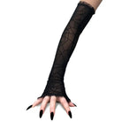 Creepy Cute Spider Web Fishnet Gloves for Gothic Styling - Cosparty