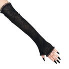 Creepy Cute Spider Web Fishnet Gloves for Gothic Styling - Cosparty