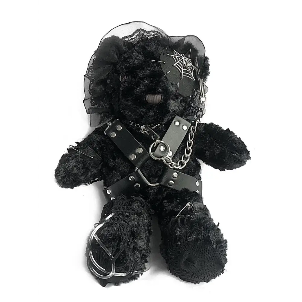 Creepy Cute Teddy Bear Messenger Bag in Gothic Style - bag