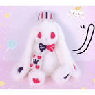 Creepy Cute White Rabbit Plush Bun Backpack for Gothic Fashion - Cosparty