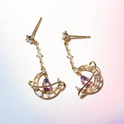 Crescent Moon Crystal Earrings for a Fairy-Like Touch - earrings