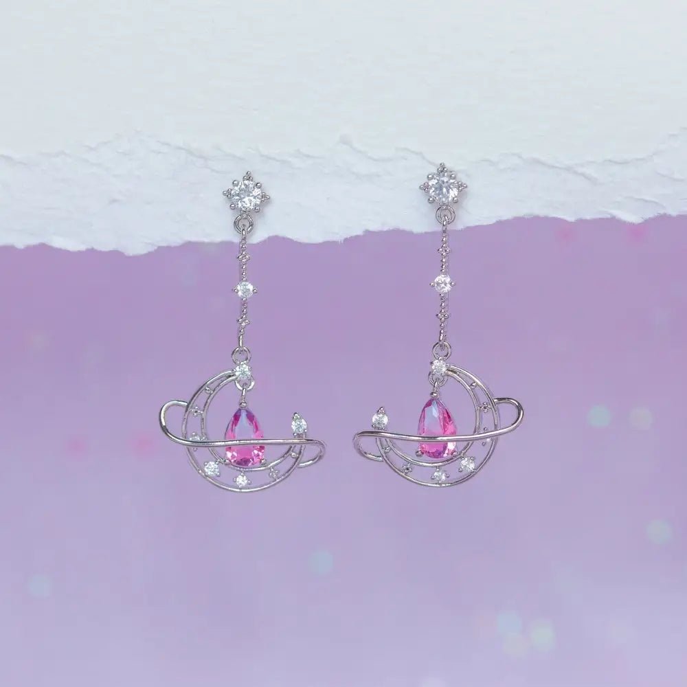 Crescent Moon Crystal Earrings for a Fairy - Like Touch - Cosparty