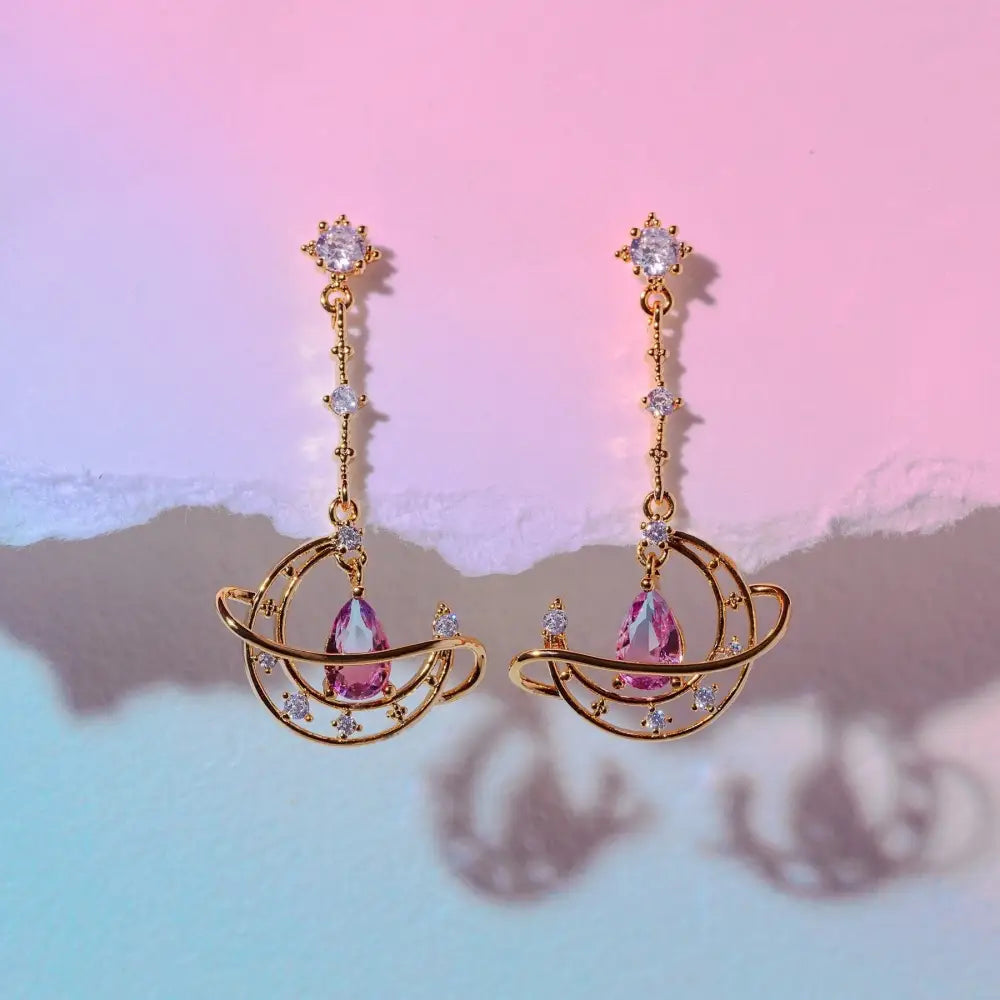 Crescent Moon Crystal Earrings for a Fairy-Like Touch - earrings