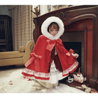 Crimson Red Lolita Winter Jacket Now in Stock org New Condition - Cosparty