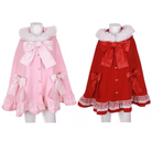 Crimson Red Lolita Winter Jacket Now in Stock org New Condition - Cosparty