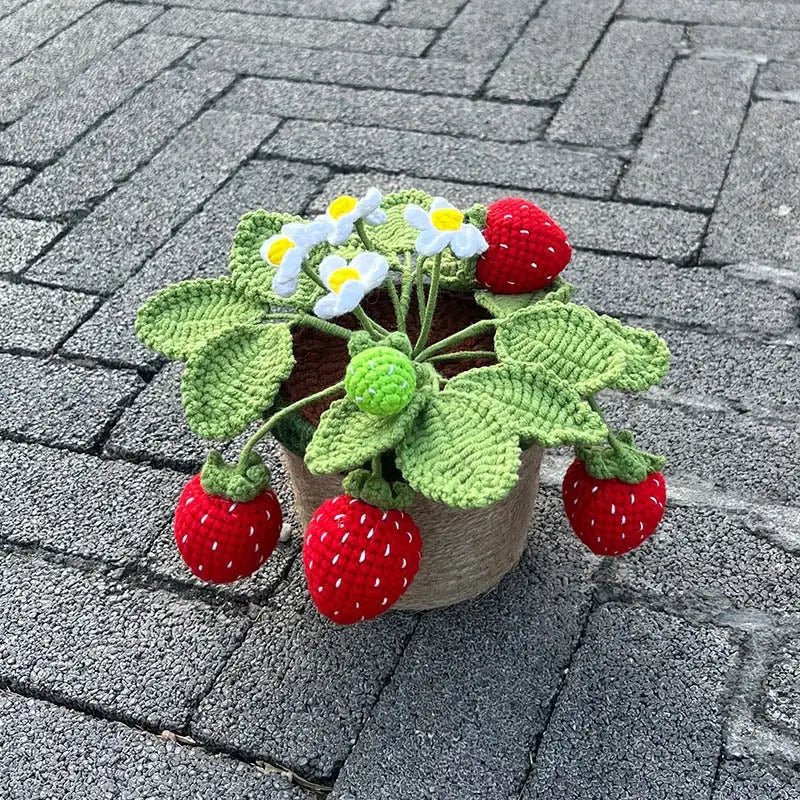 Crochet Strawberry Plants for Whimsical Home Decor - Cosparty