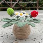 Crochet strawberry plants - berries - bonsai - crochet - home decor - decoration