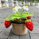 Crochet strawberry plants - berries - bonsai - crochet - home decor - decoration