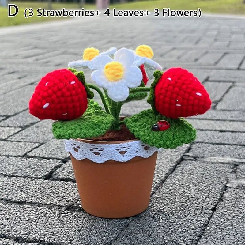 Crochet Strawberry Plants for Whimsical Home Decor - Cosparty