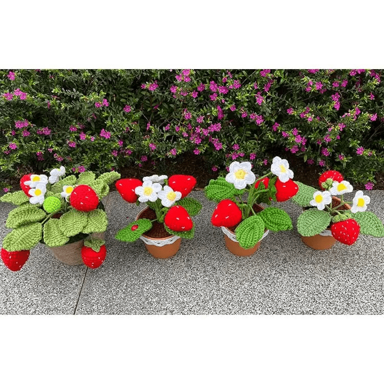 Crochet Strawberry Plants for Whimsical Home Decor - Cosparty