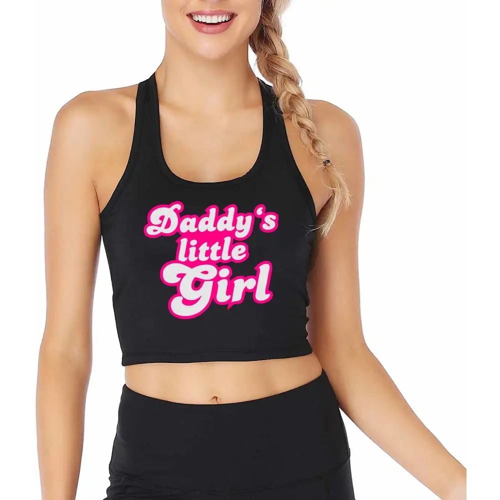 Daddy’s Little Girl Tank - Black / XL - barbie, barbie girl, daddy dom, fetish, kink