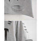 Cropped Punk Rock T-Shirt with Bold WHAT EVER Statement - Cosparty