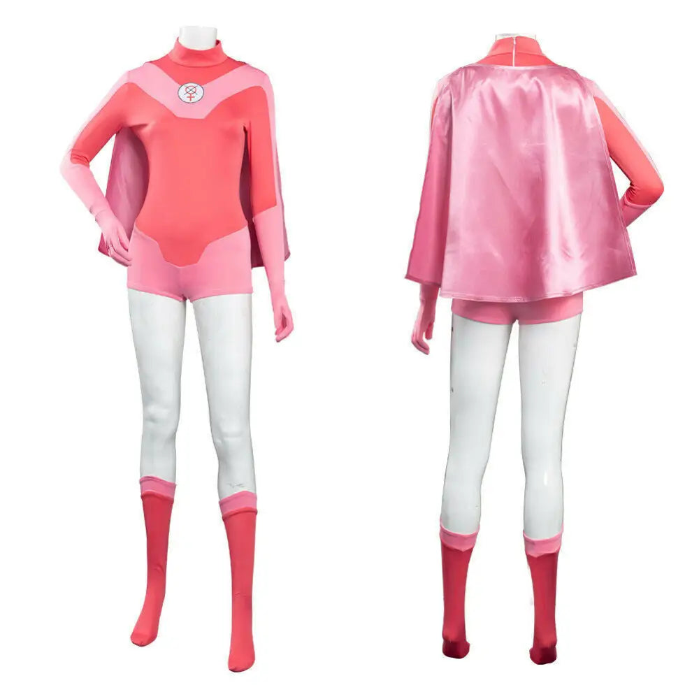 Cross-border foreign trade anime costumes invincible atomic Eve suit Halloween suit Cosplay costume pink
