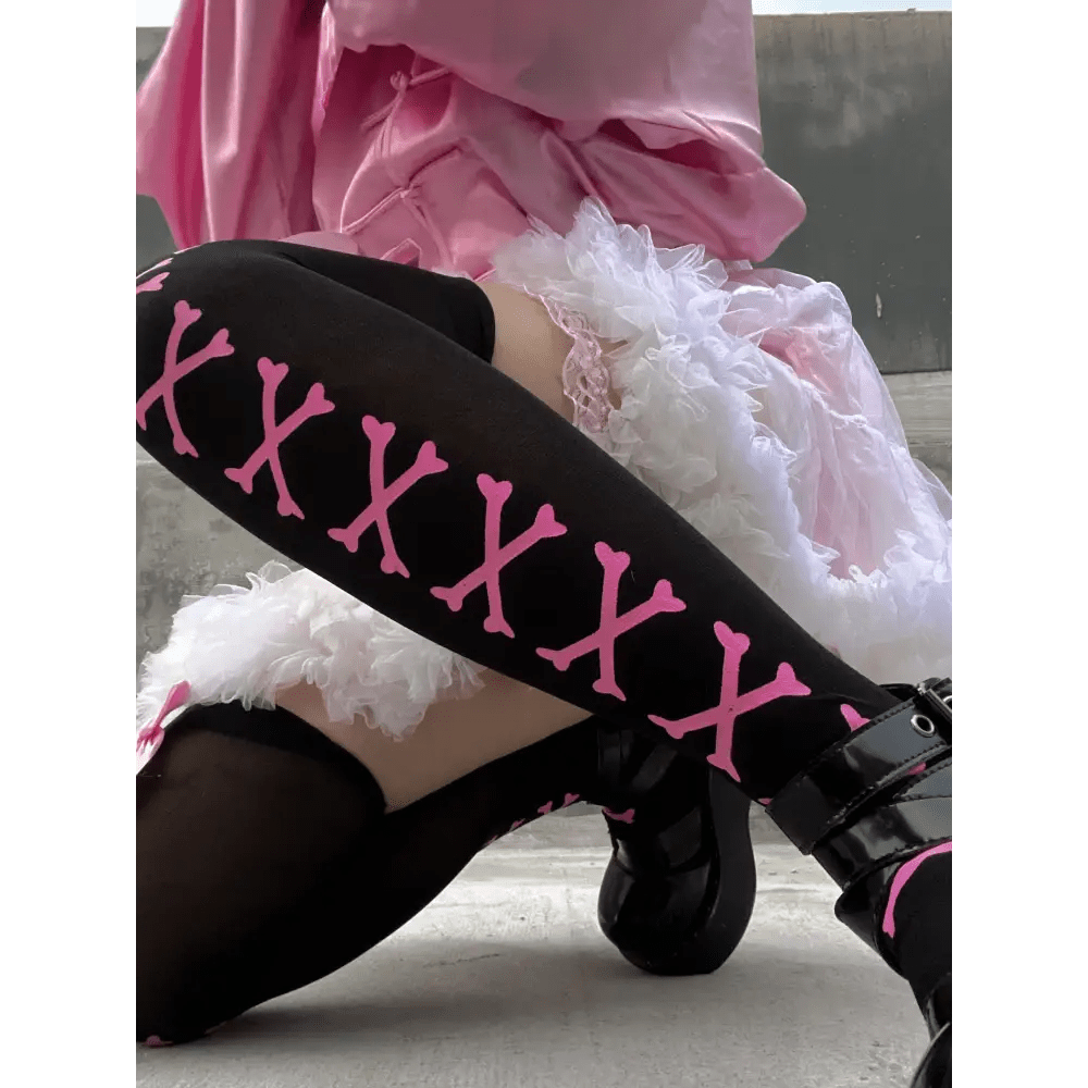 Crossbone Corset Thigh - High Socks for Endless Compliments - Cosparty