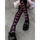 Crossbone Corset Thigh-High Socks for Endless Compliments - Socks