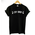 Cry Baby Classic T-Shirt with Cute Tear Design - Cosparty