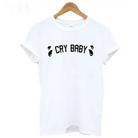 Cry Baby Classic T-Shirt with Cute Tear Design - white / S - Shirt