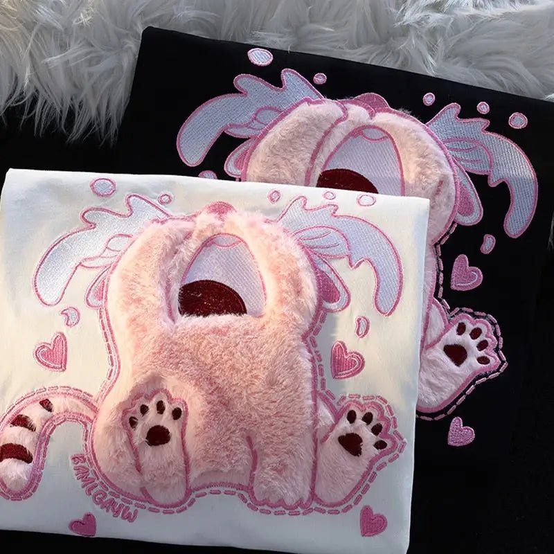 Crybaby Kitten Fluffy Tee for Ultimate Kawaii Comfort - Cosparty