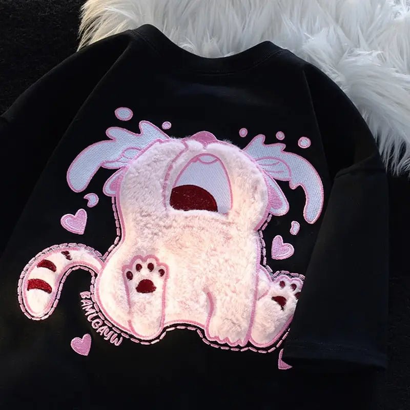 Crybaby Kitten Fluffy Tee for Ultimate Kawaii Comfort - Cosparty