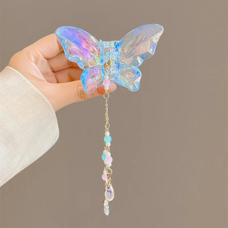 Crystal Butterfly Claw Hair Clip - clips, hair accessories, hair accessory, hair clip Cosparty