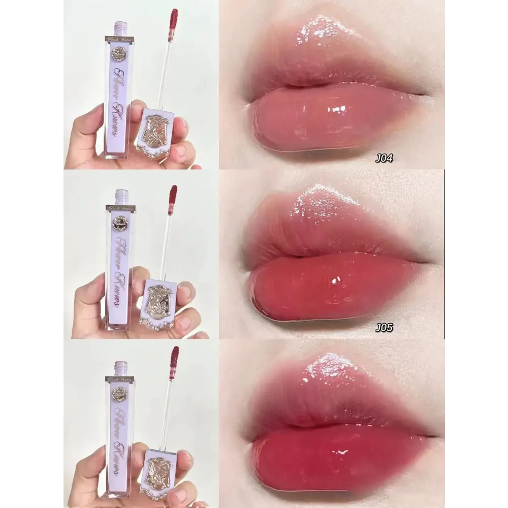 Crystal Embellished Jelly Liquid Lipsticks for a Luxurious Vanity Display - JO4 - Make-Up